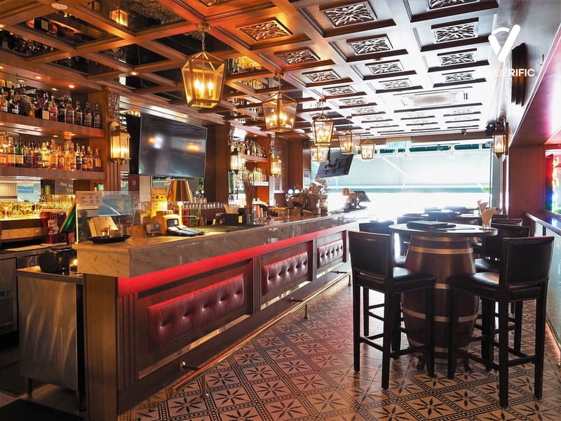 restaurant with vintage interior