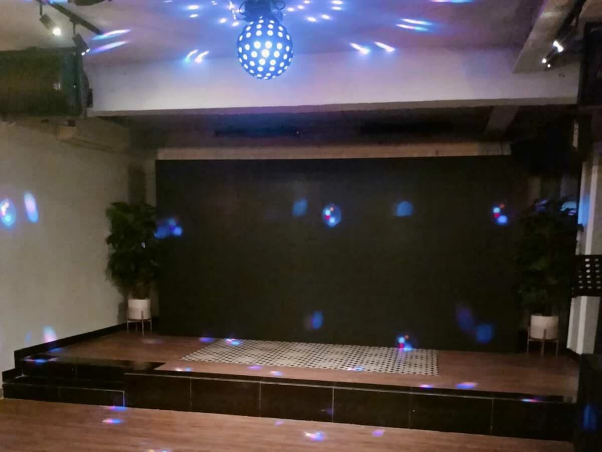 stage with disco lighting