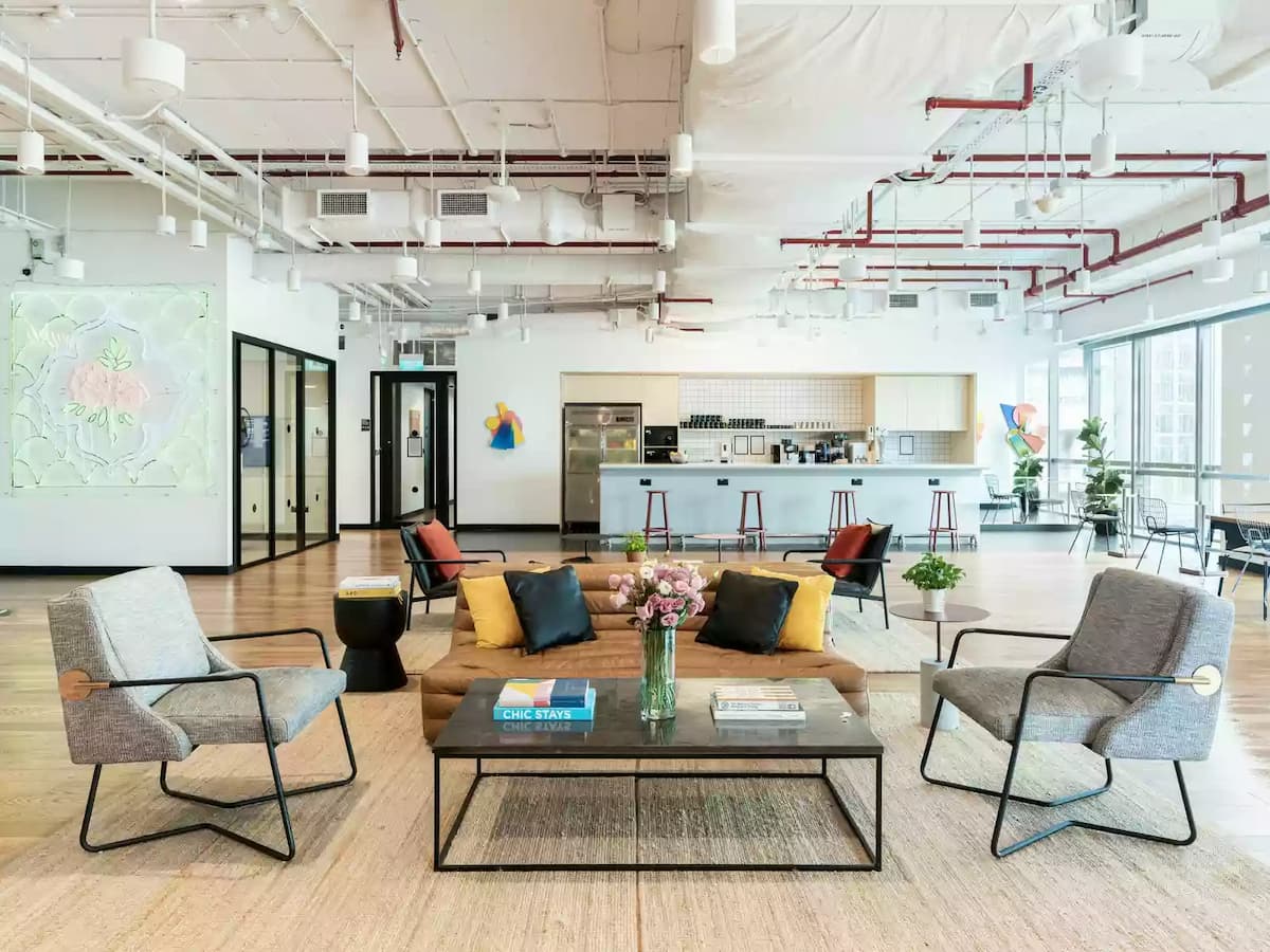multifunctional hall for corporate event setup