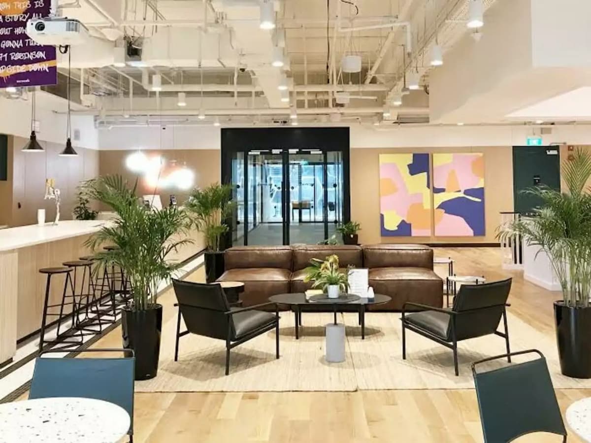 multifunctional event space rental with lounge and pantry area