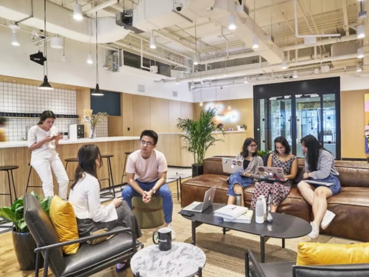 brainstorming and meeting session at the hall area