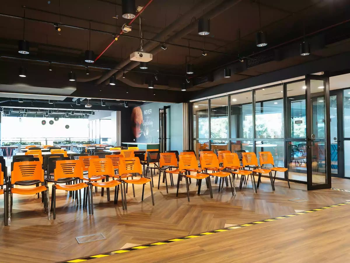 premium event space full of chairs