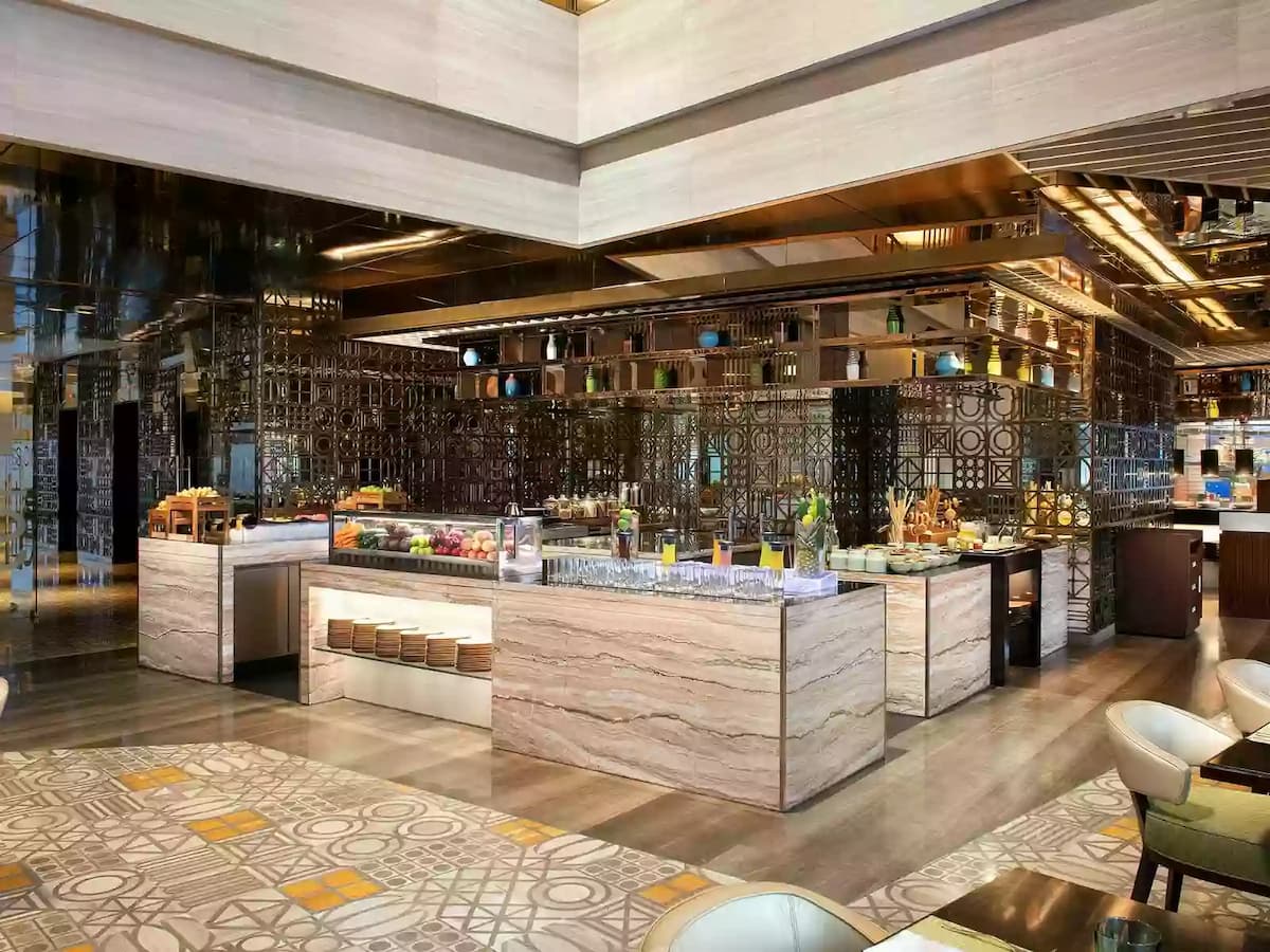juice buffet section located on the 51st floor