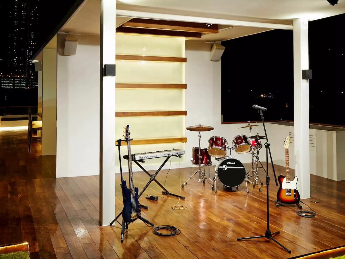 entertainment space of yacht