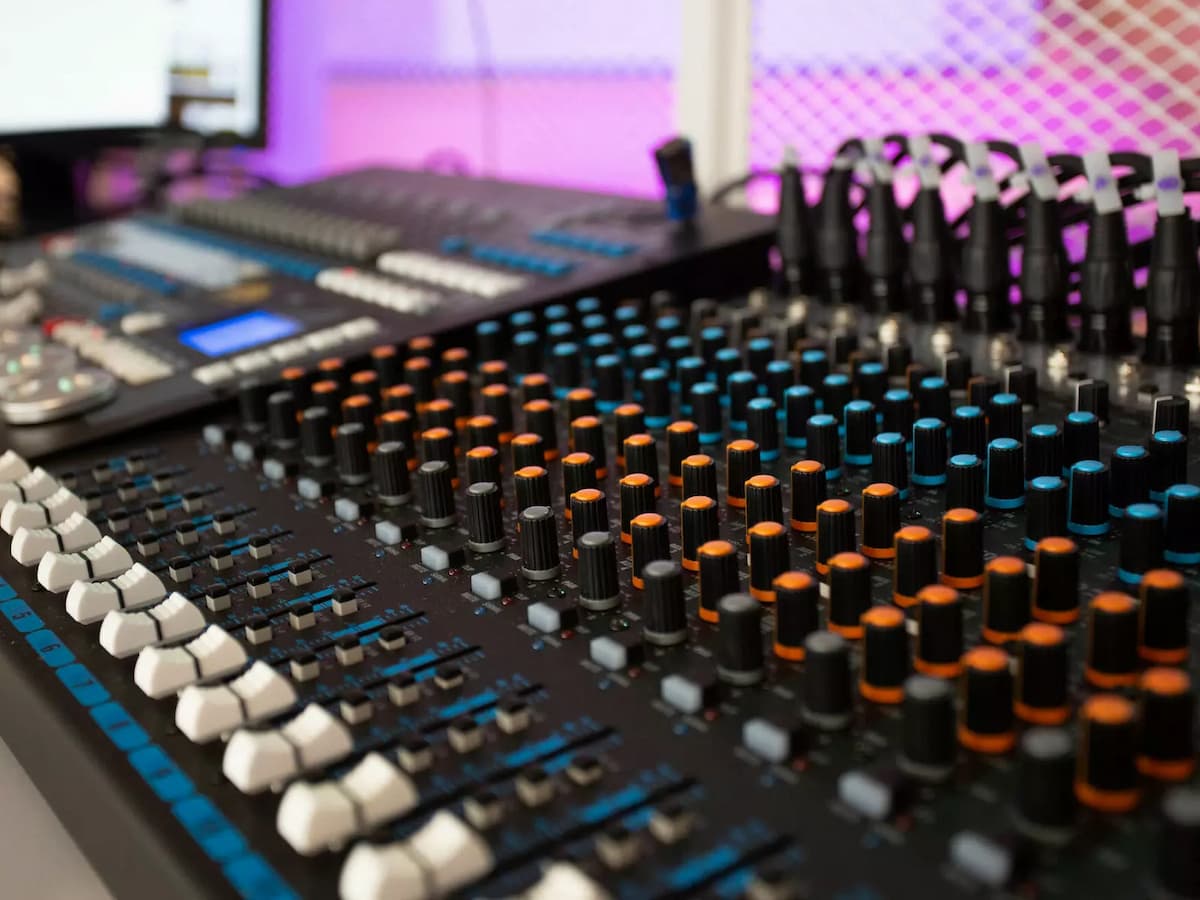 a close photo of sound system