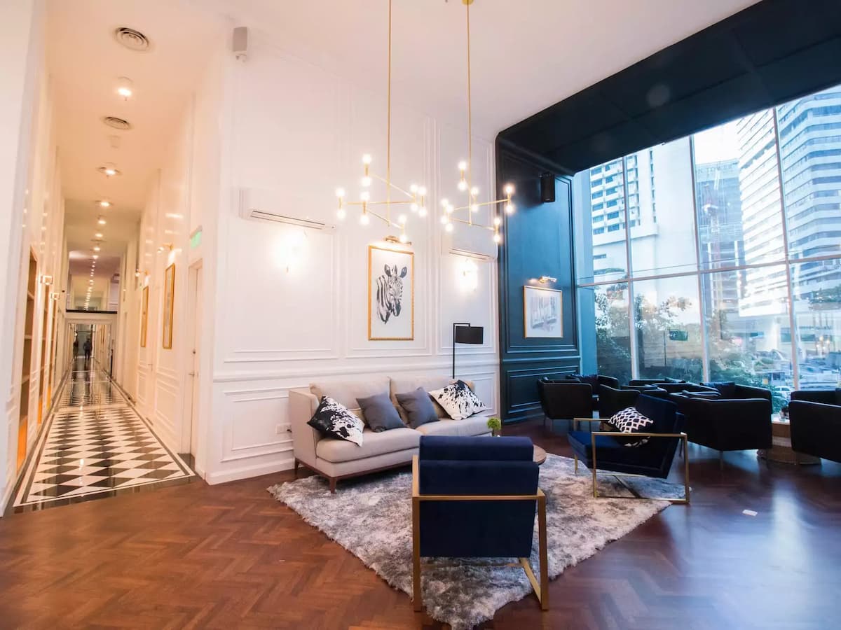 luxurious and stylish lounge area with a comfortable seating