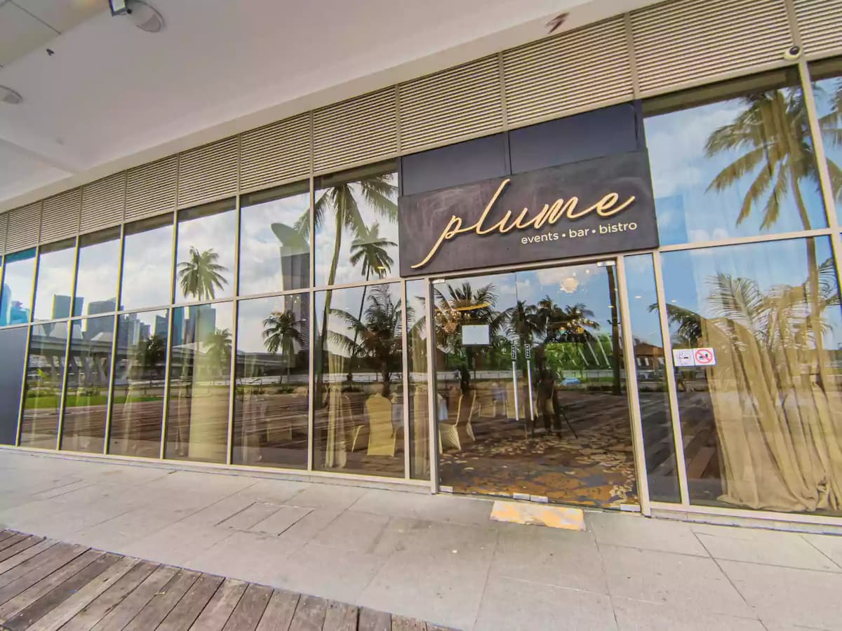 the exterior of plume