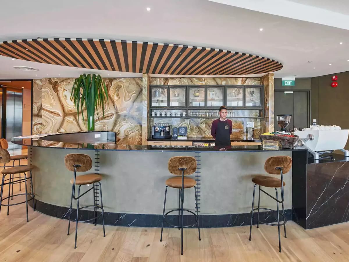 sleek and stylish barista bar