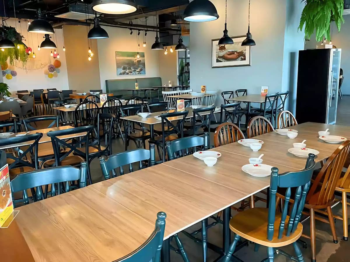 wooden long table