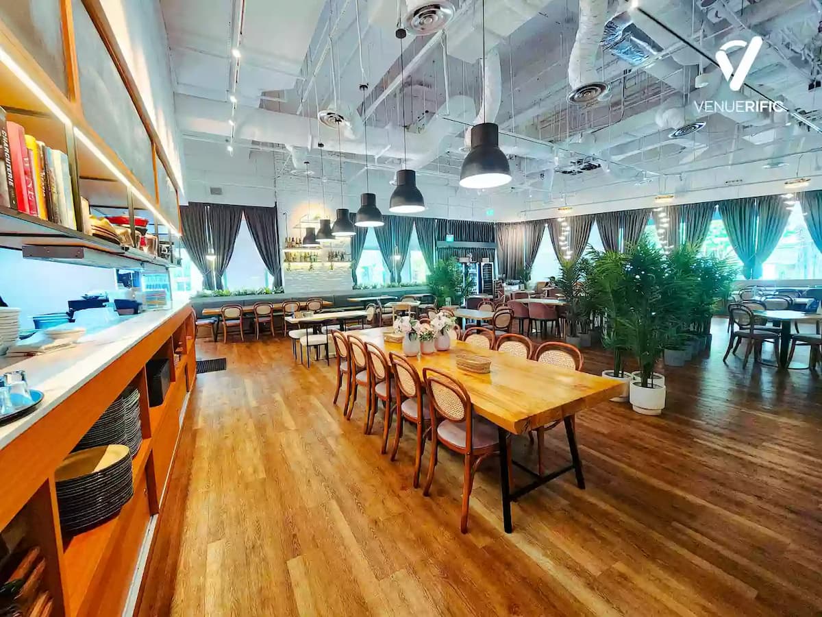 spacious dining area