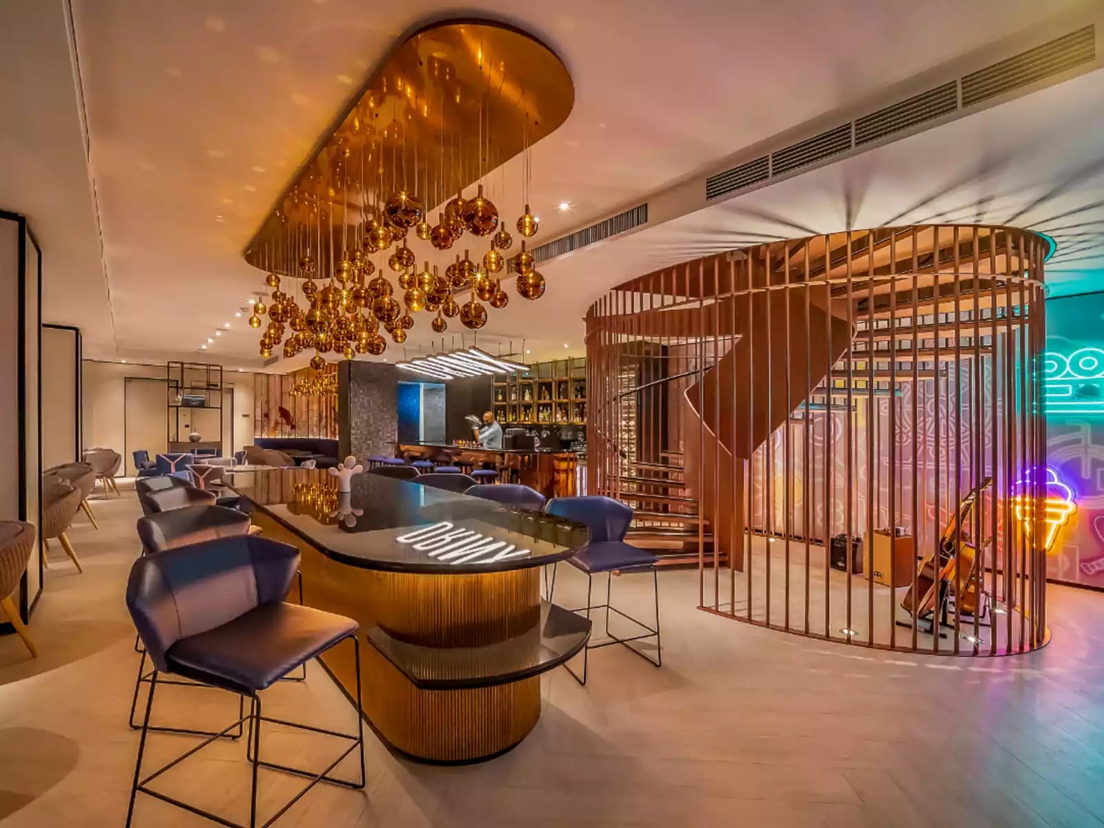 elegant bar area