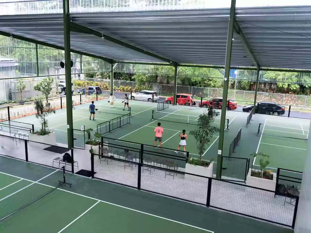 people playing pickleball