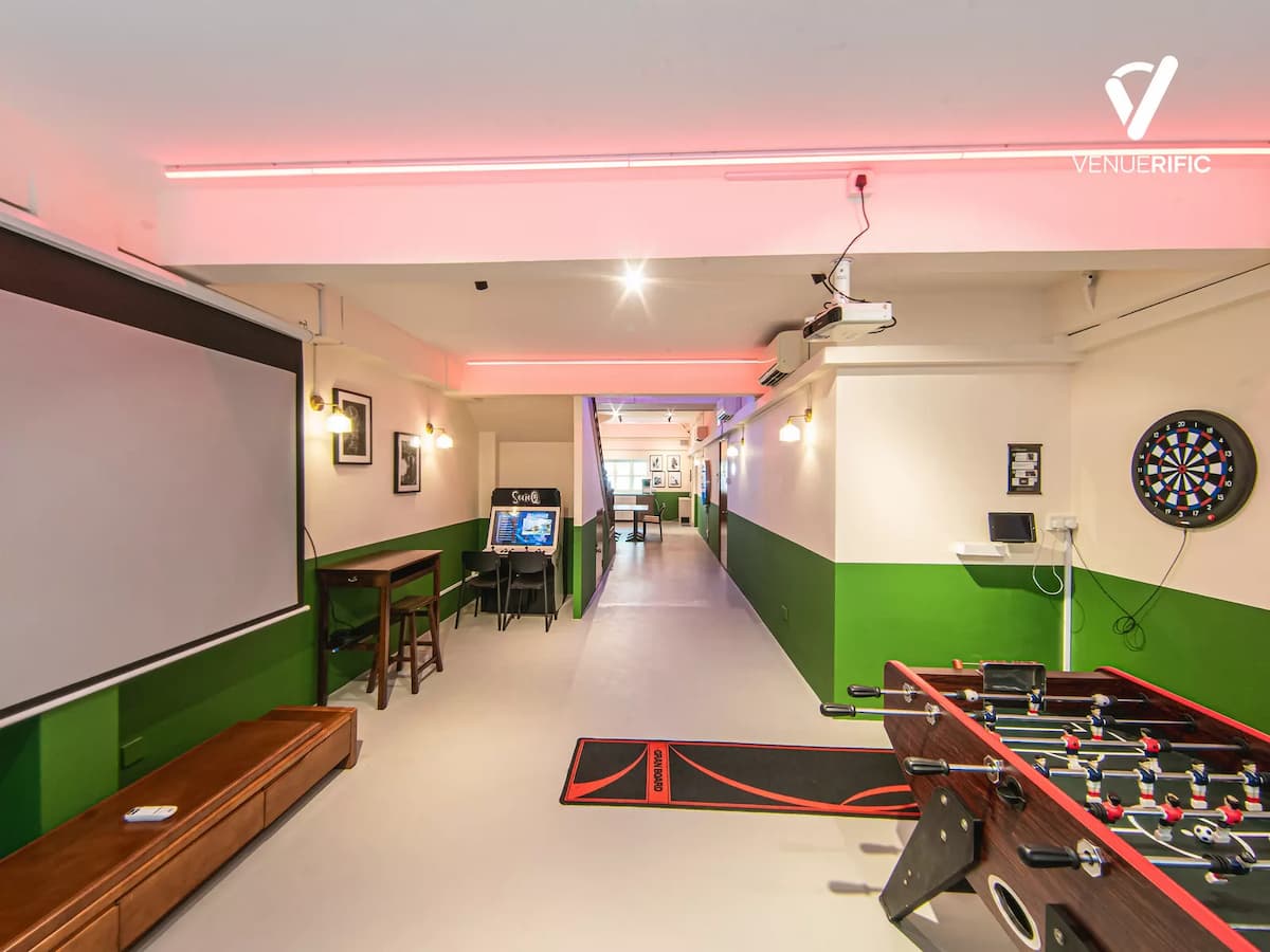 event space with game room
