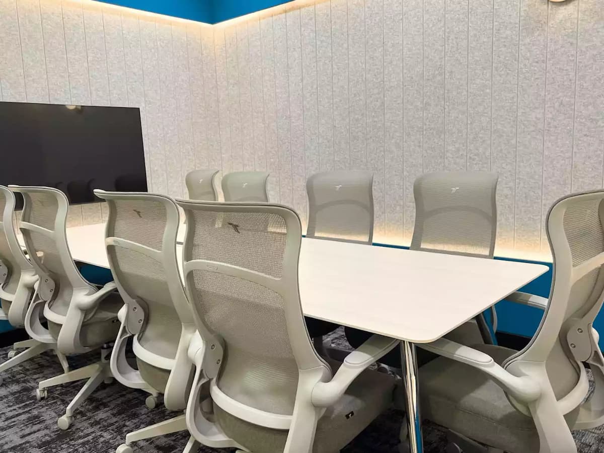 meeting room with sleek chair setup