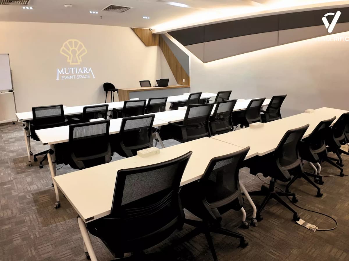Mutiara Event Space classroom-style setup