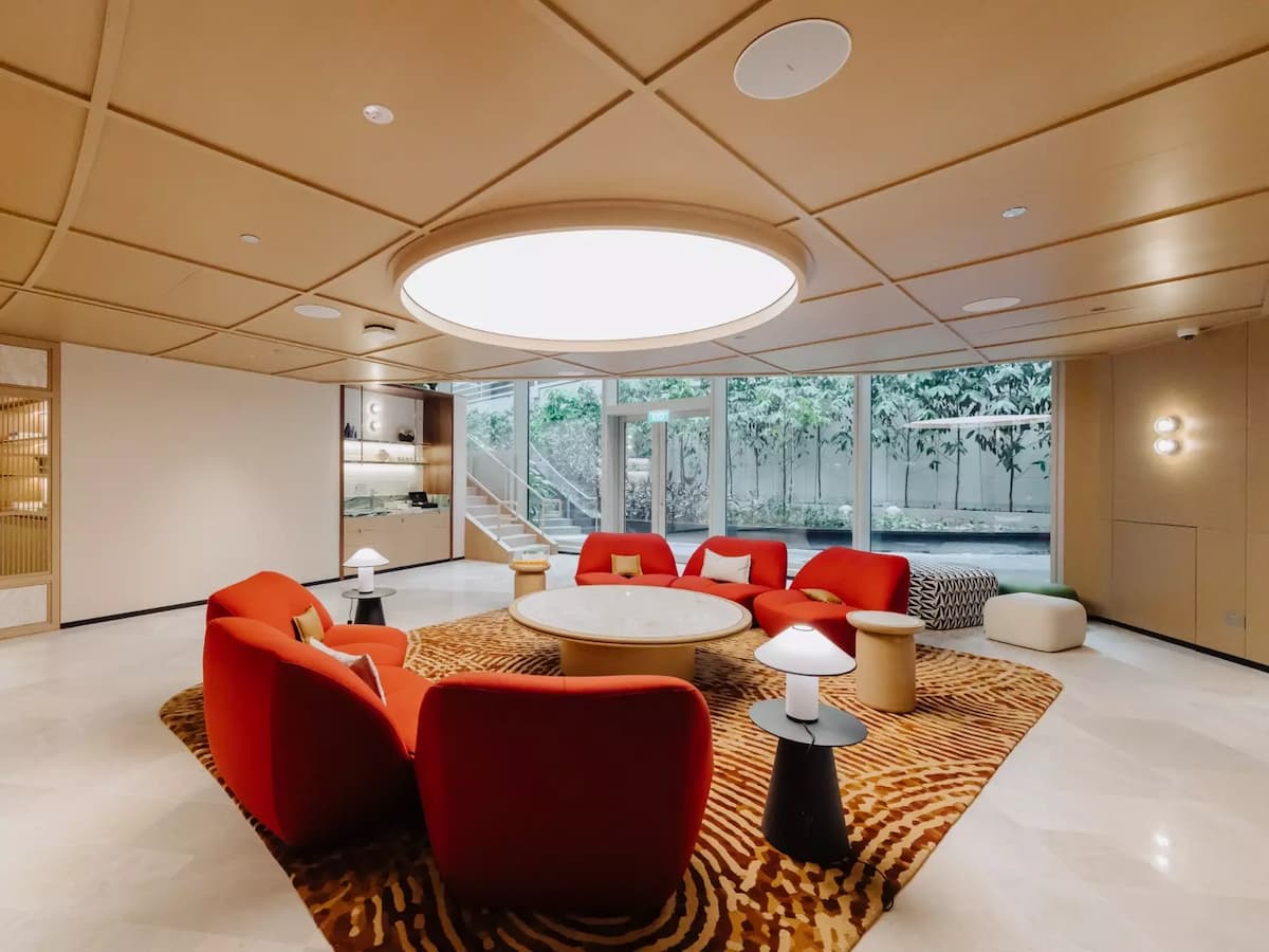 elegant reading room suitable for discussions