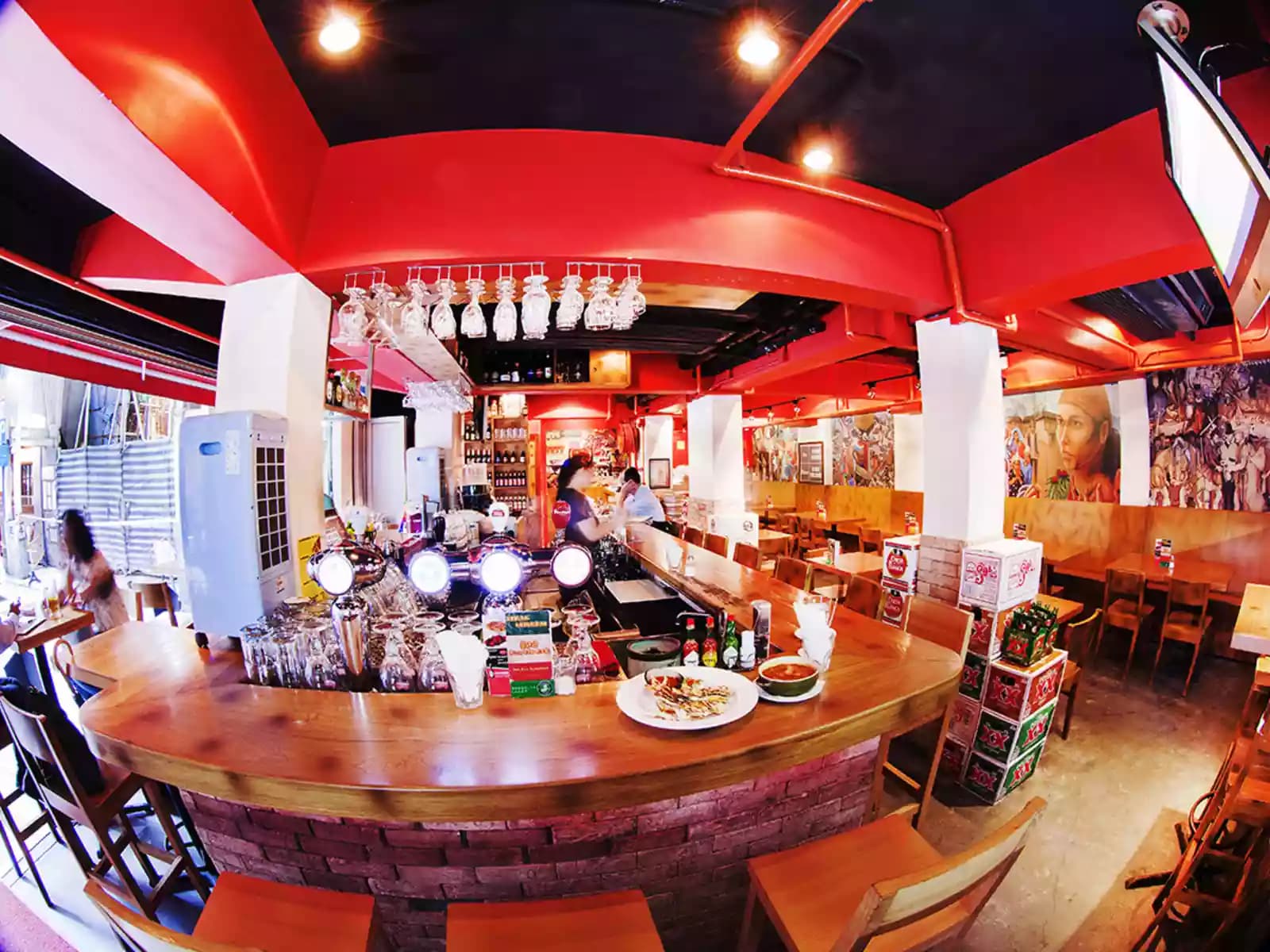 bar setup in tequilla jacks bar