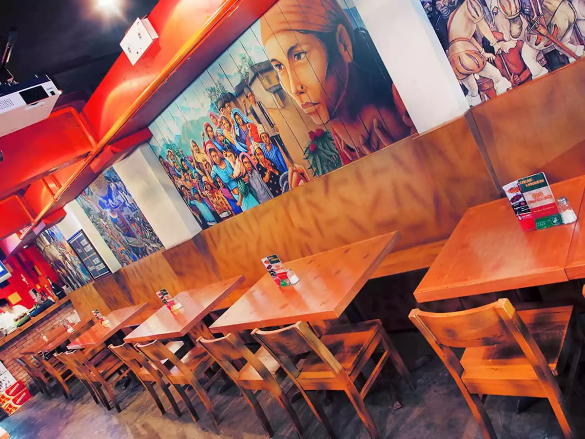 dining table setup in tequilla jacks bar