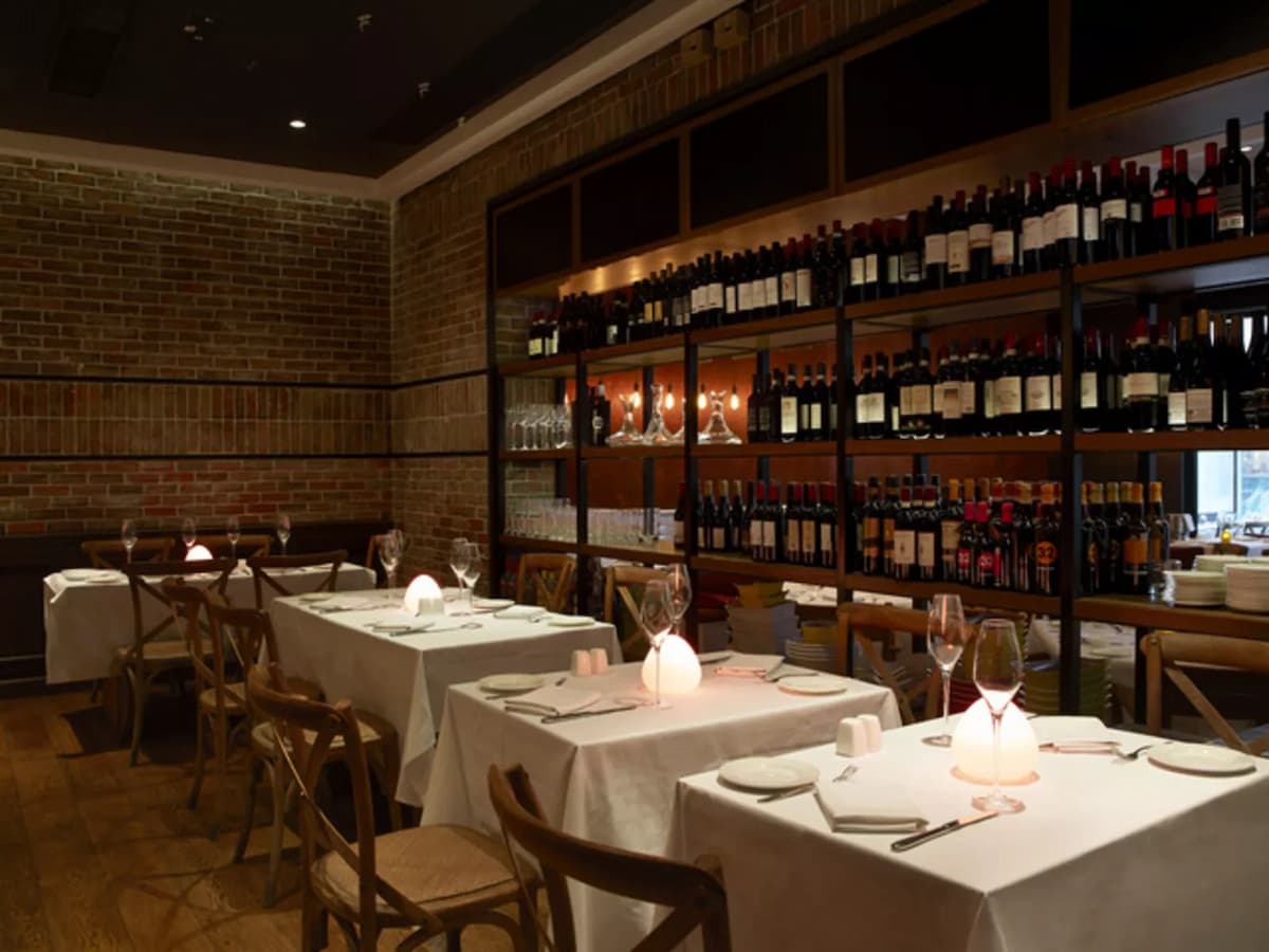 wine and alcohol drink selections near the dining table area
