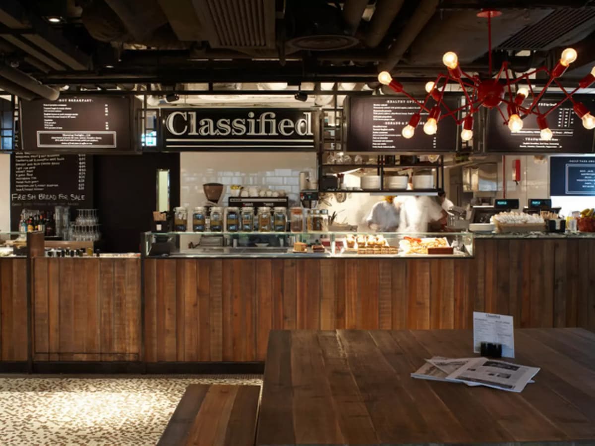 kitchen and cashier area of the restaurant
