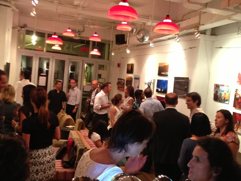 people are doing networking during company event