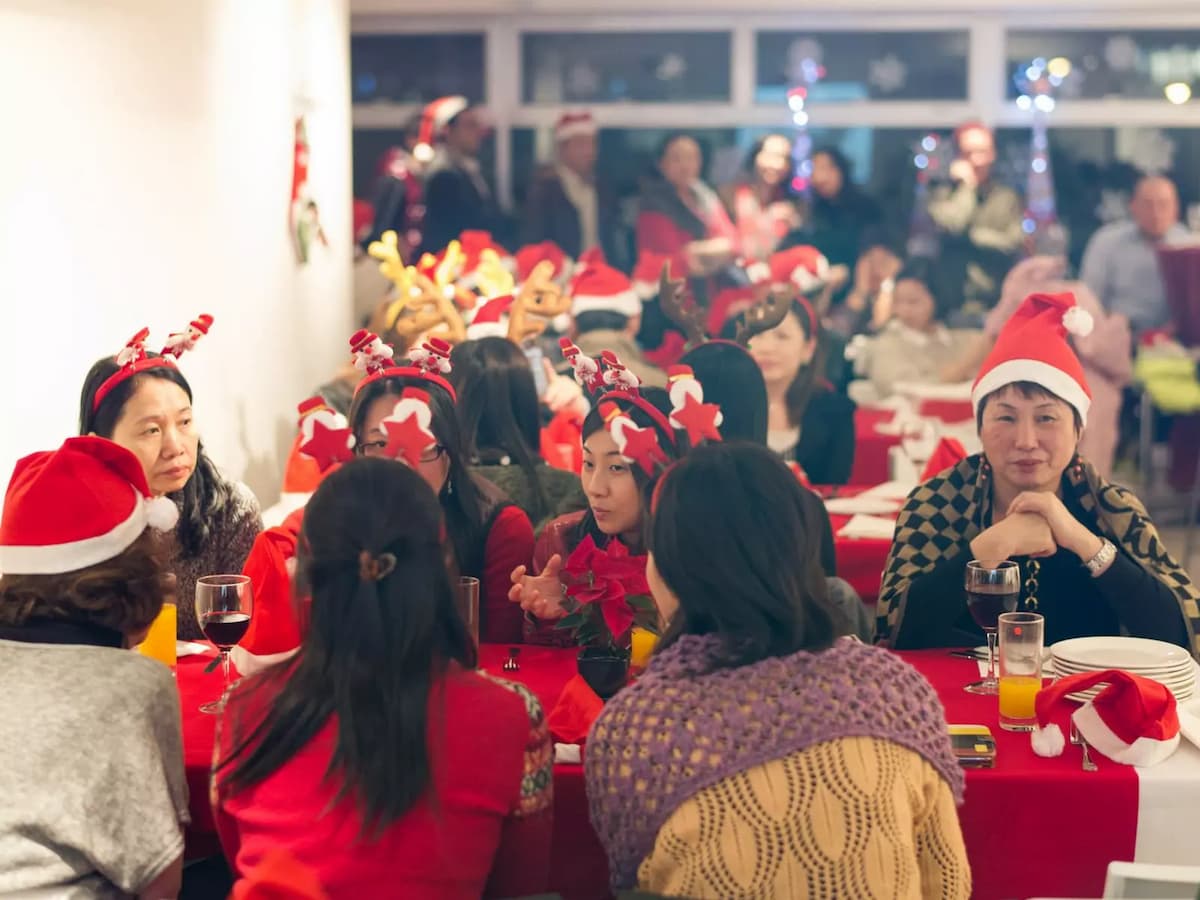 company christmas celebration in party venue