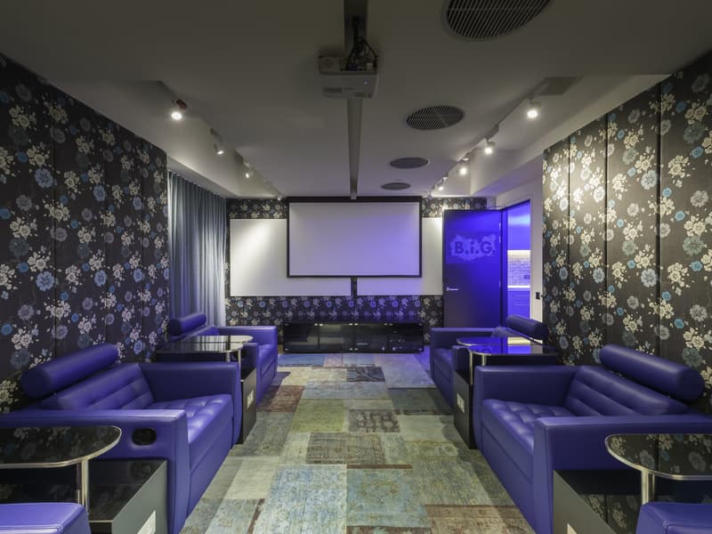 private function room equipped with sofa and audio visual facilities