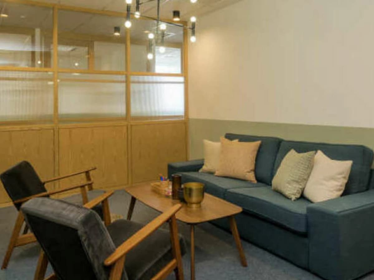 small meeting room with couch