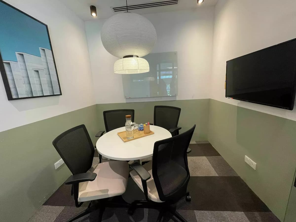 small meeting room with minimalist interior