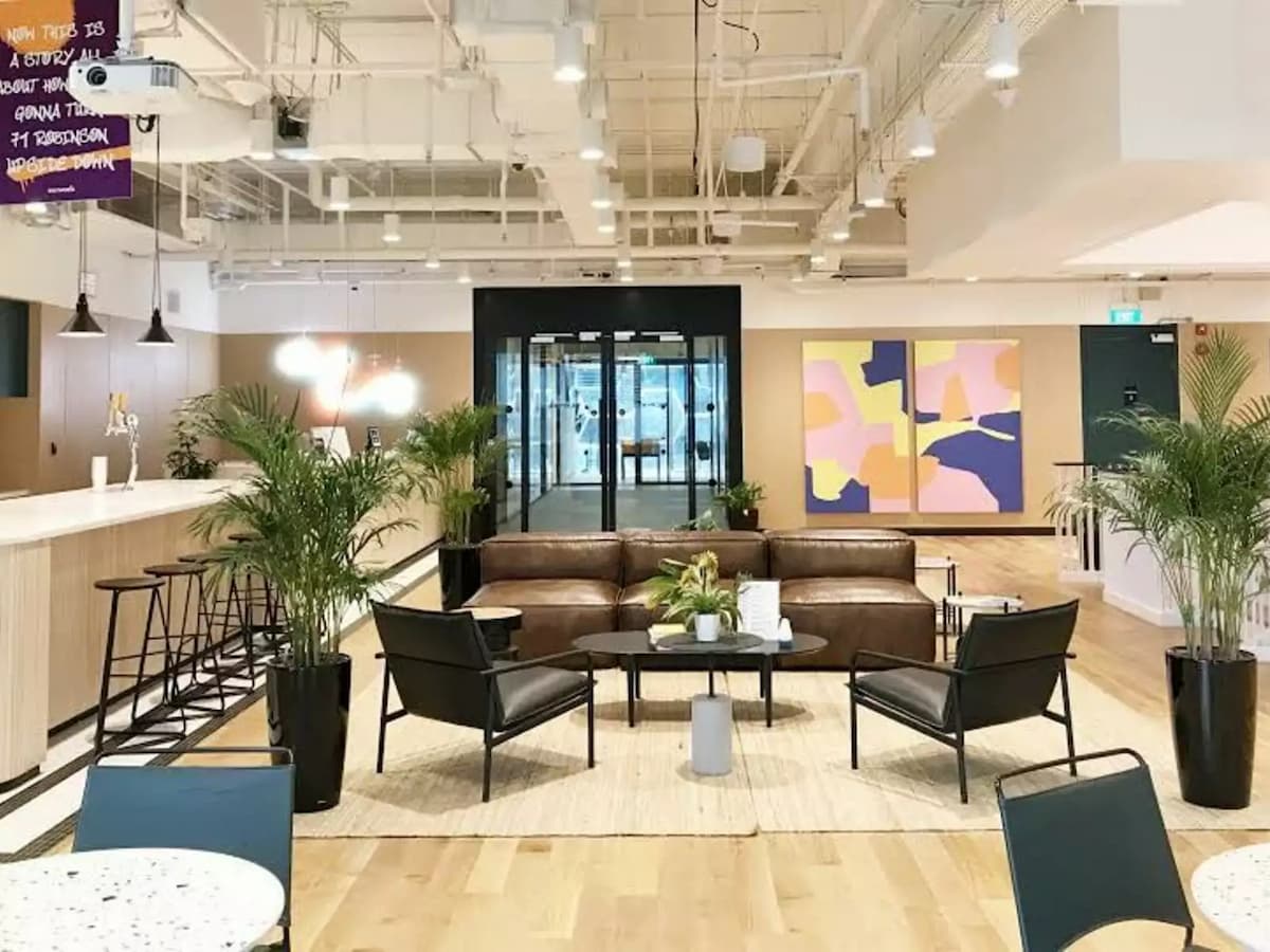 multifunctional event space rental with lounge and pantry area