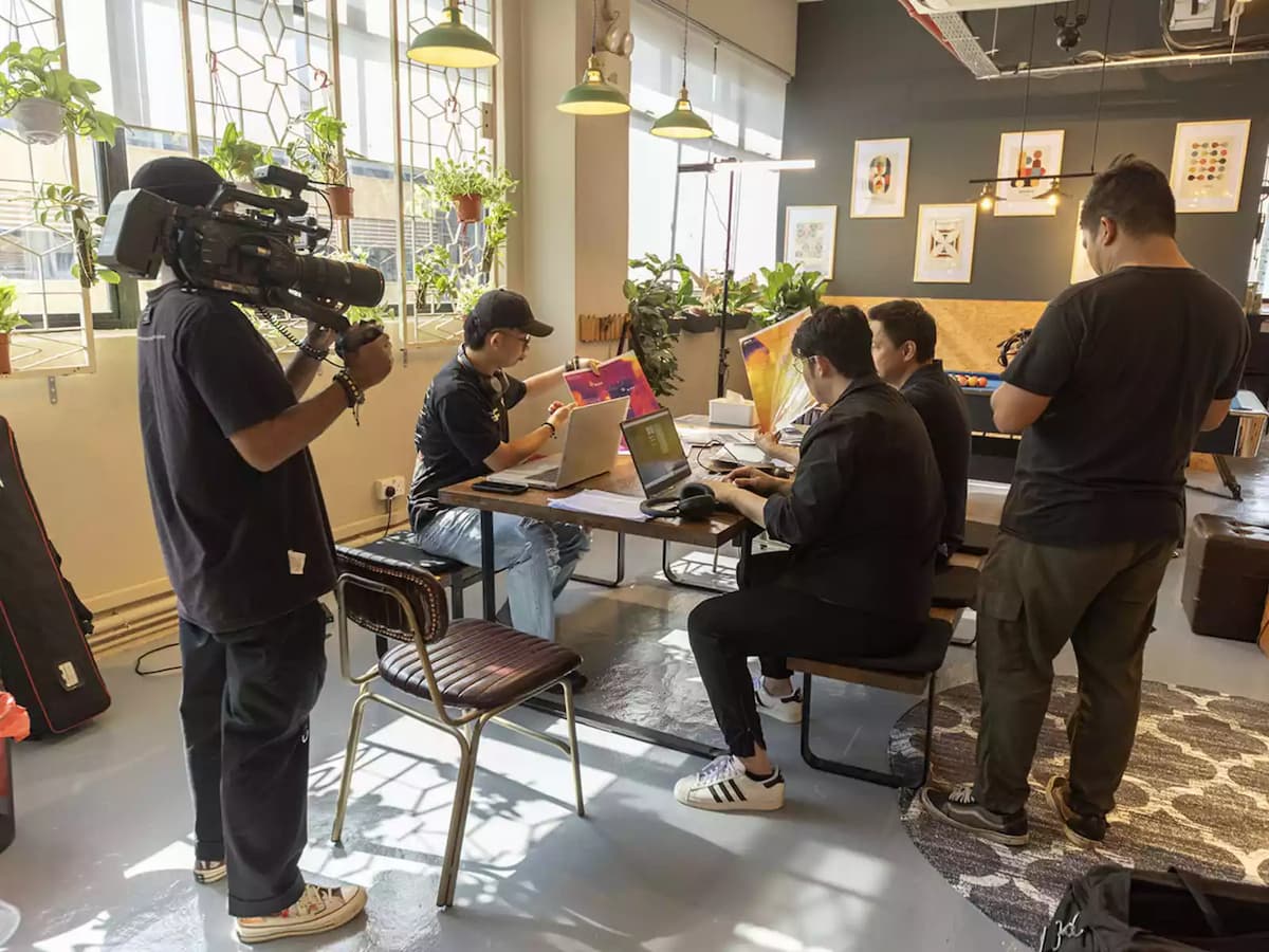 CNA filming session with professional videographer