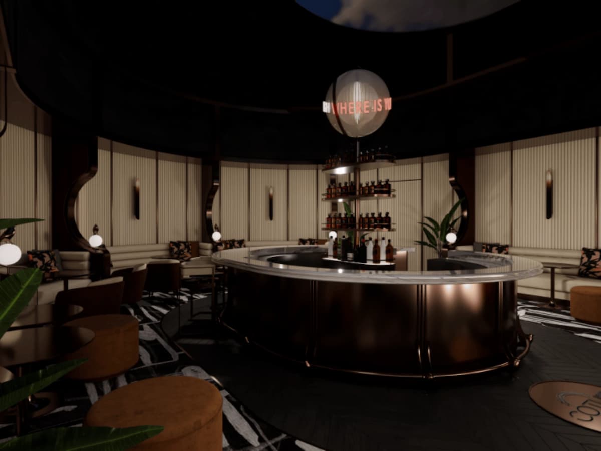 a sleek bar